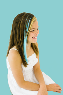  Baby Blue Synthetic Hair Clip-In