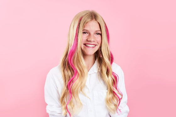 Girlie Pink Real Hair Clip-In