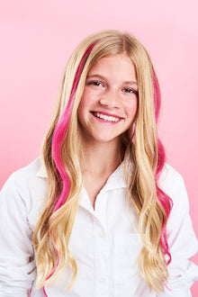  Girlie Pink Real Hair Clip-In