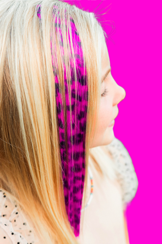 WILD Bright Pink Synthetic Hair Clip-In